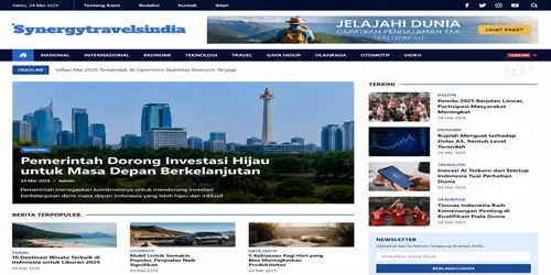 Membaca Strategi Situs Berita Synergytravelsindia.com Dalam Menata Informasi Untuk Pembaca Digital